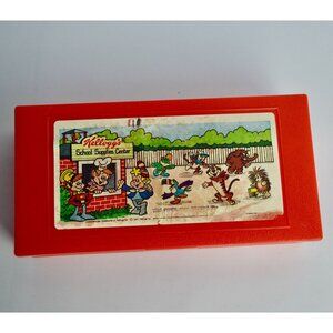 Kellogg's Snap Crackle Pop Cereal 1980 Red Plastic Pencil Box